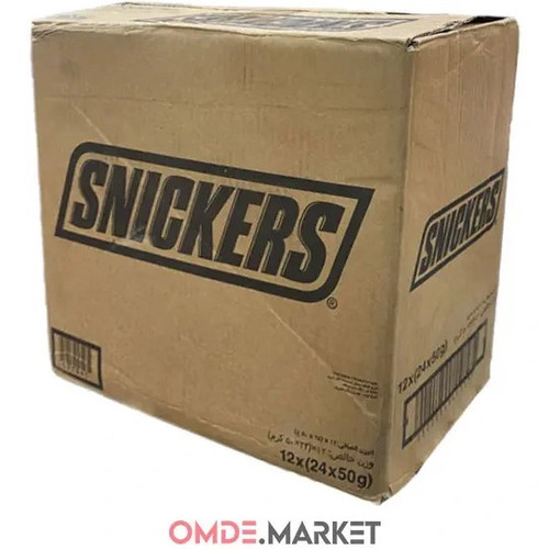 شکلات اسنیکرز ۱۲ بسته ۲۴ عددی وزن ۵۰ گرم