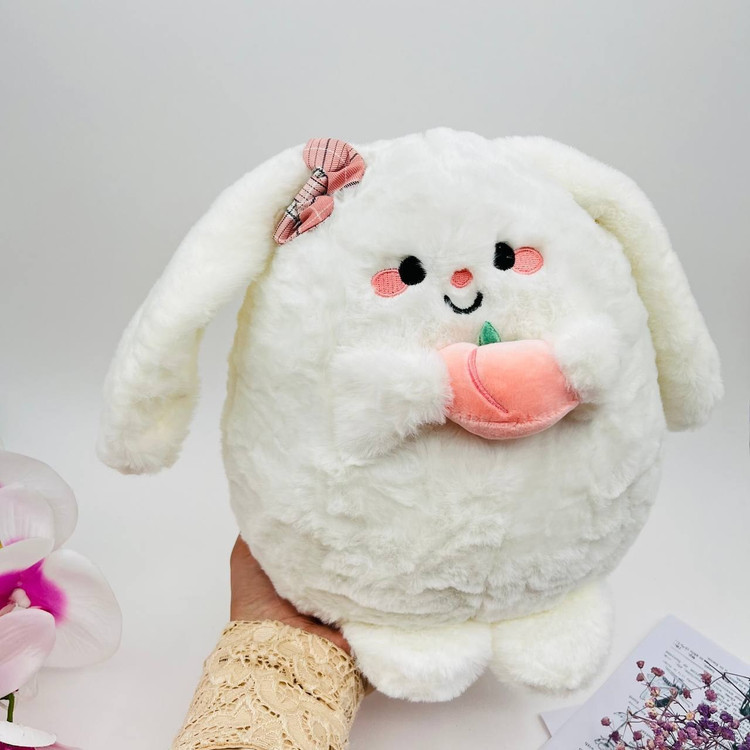 عروسک خرگوش هلو به دست سایز ۲۵ سانتی متر