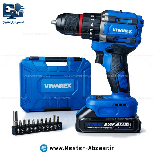 دریل شارژی ویوارکس مدل VR2010-IBL با موتور براشلس ۲۰ ولت